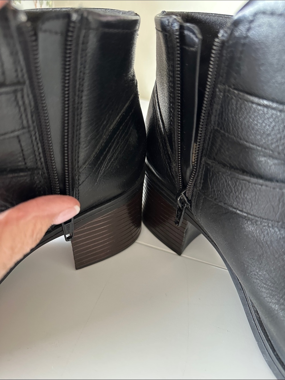 Clark’s Black Leather Ankle Boots with Buckle Straps - Picture 3 of 8